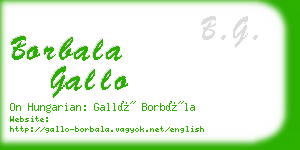 borbala gallo business card